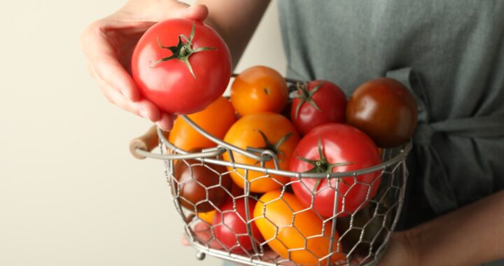 Tomates frescos en una encimera de cocina a temperatura ambiente