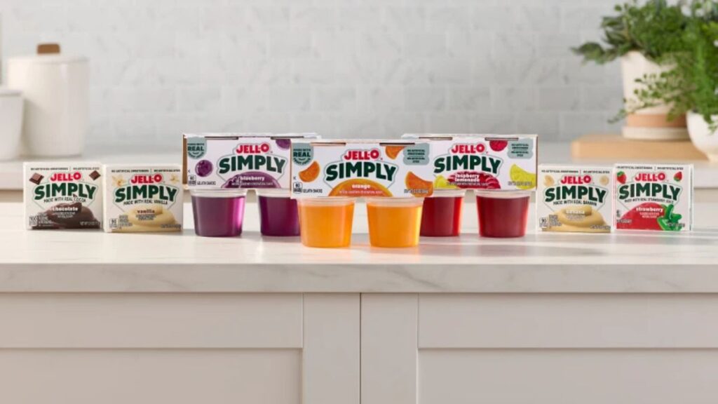 Una imagen de gelatina de colores brillantes hecha con jugo de frutas y sin colorantes artificiales