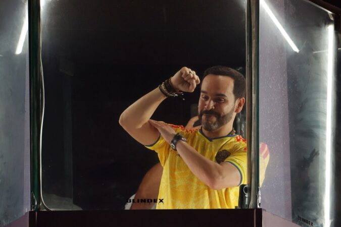 Abelardo de la Espriella celebrando su victoria en las presidenciales de Colombia