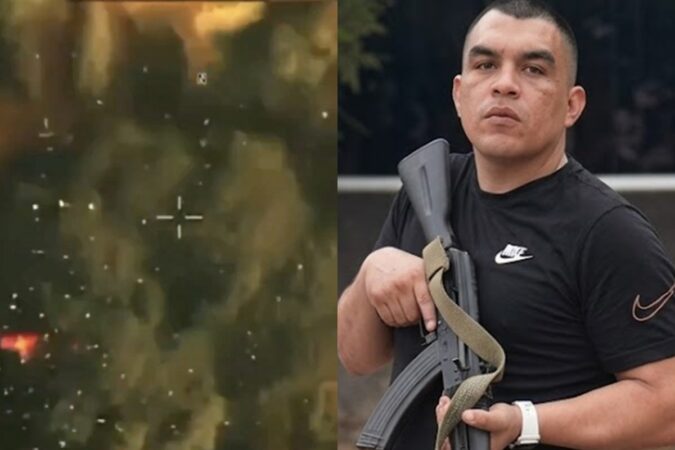 Imagen aérea de la explosión de una estructura en Venezuela