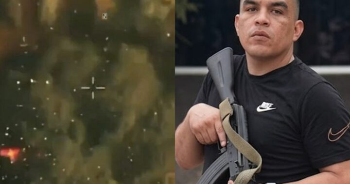 Imagen aérea de la explosión de una estructura en Venezuela