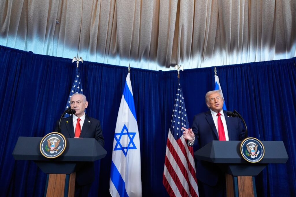 Donald Trump y Benjamin Netanyahu en una reunión bilateral