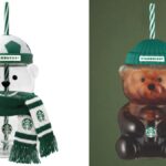 Un vaso transparente con forma de oso y una tapa que imita un balón de fútbol, el regreso del viral vaso Bearista de Starbucks